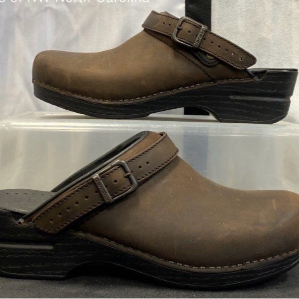 Dansko Brown Leather Mules